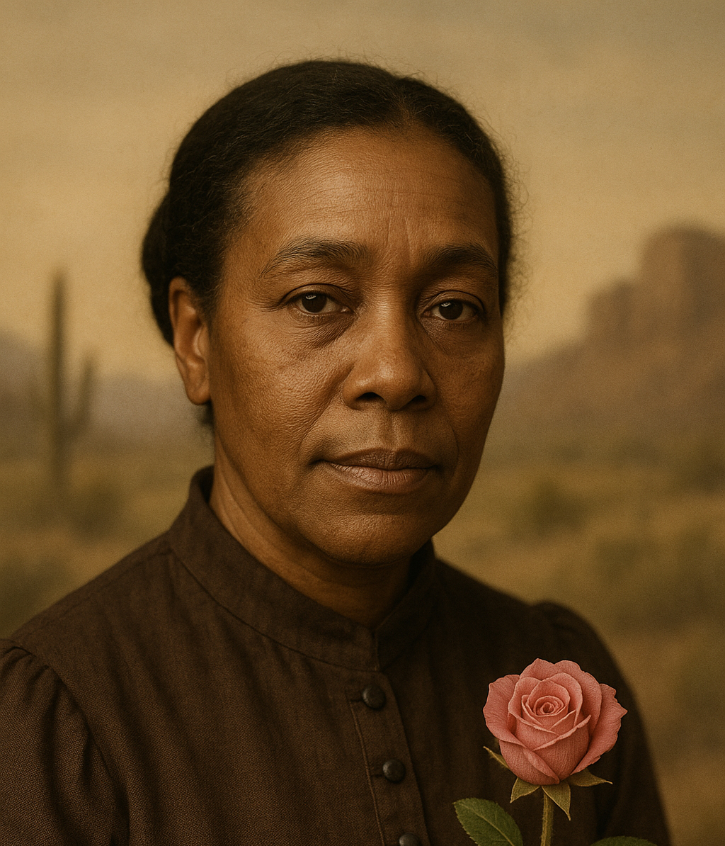 Desert trail with saguaro at golden hour